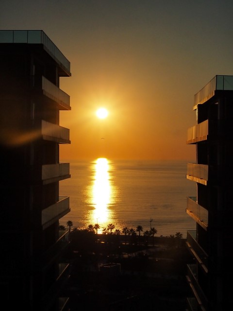 Zachód słońca z balkonu